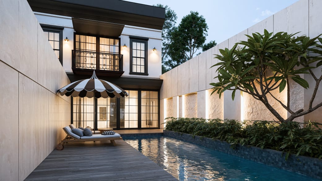 Rumah Menteng kolam renang