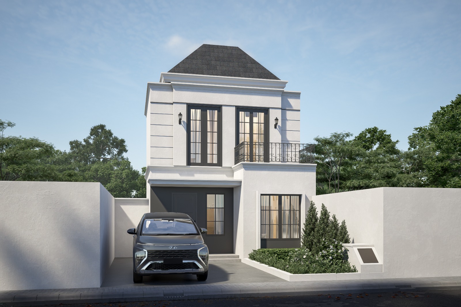Eksterior rumah gaya klasik
