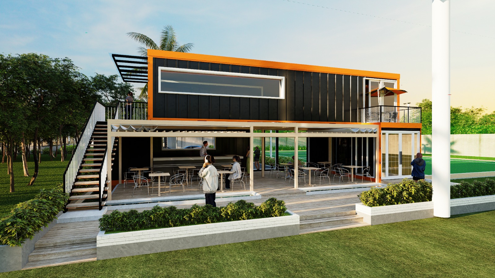 Sport Center Jambi bangunan cafe 1