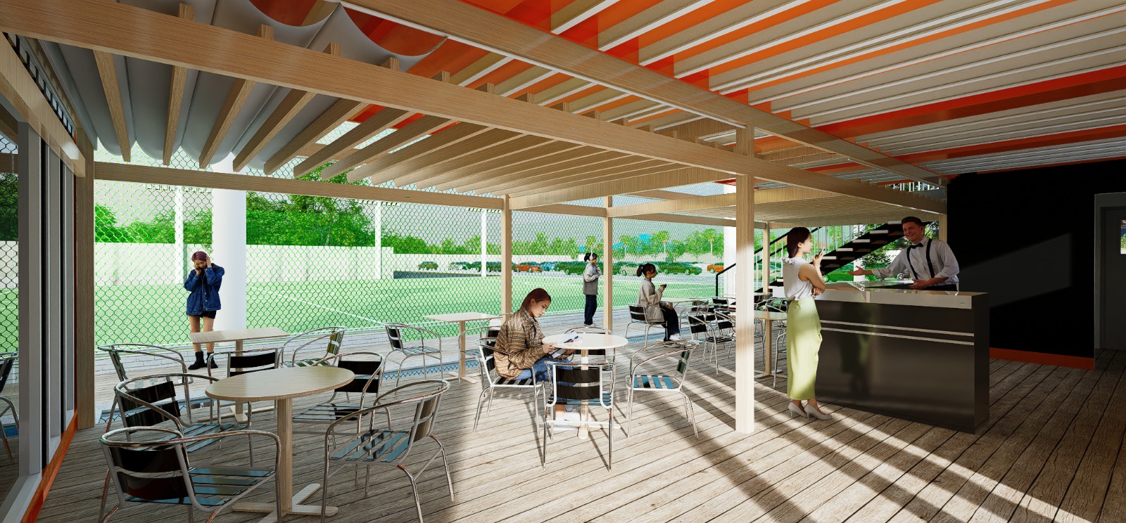 Sport Center Jambi teras interior